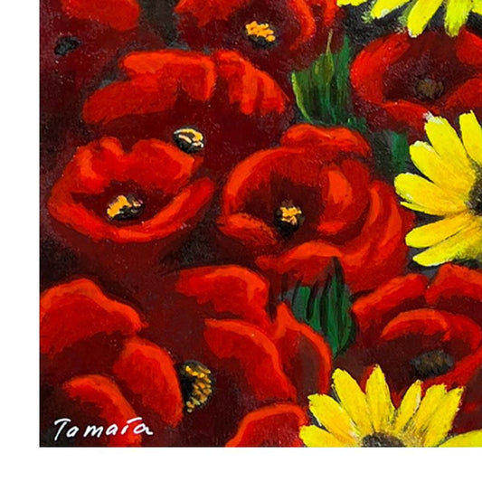 Tamara Spolianski, "Flower Landscape II" Hand Signed, Numbered Limited Edition Serigraph with Letter of Authenticity.