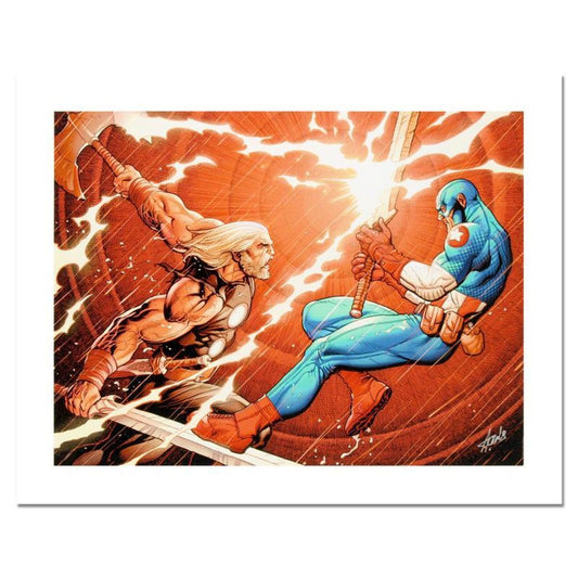 Stan Lee Signed, "Ultimate New Ultimates #4" Numbered Marvel Comics Limited Edition Canvas by Frank Cho with Certificate of Authenticity.