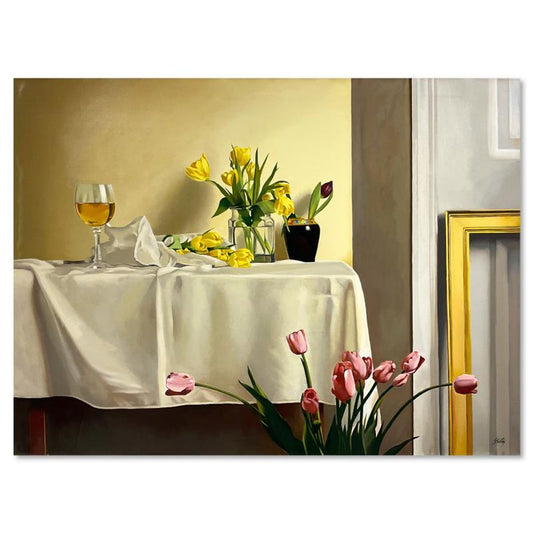 Tom Stiltz, "Artist Studio" Hand Embellished Limited Edition Printer's Proof on Canvas, Numbered and Hand Signed with Letter of Authenticity.