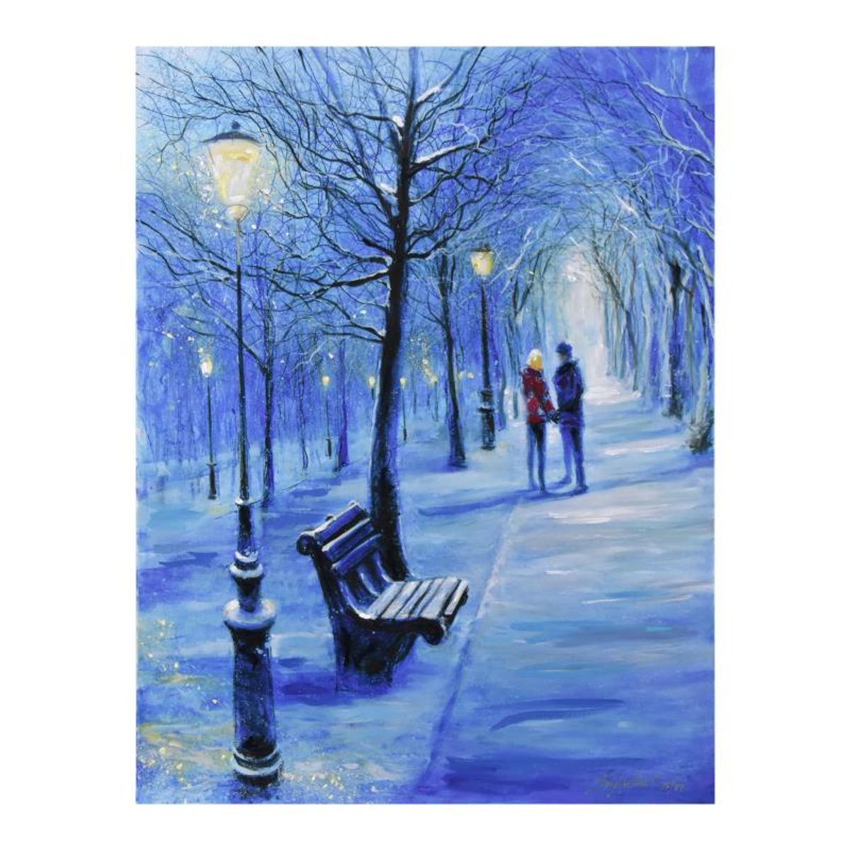 Vadik Suljakov, "December Dreams" Hand Embellished Limited Edition on Canvas, Numbered and Hand Signed with Certificate of Authenticity.