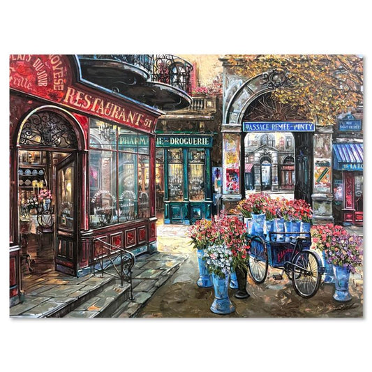 Vadik Suljakov, "Passage Remee-Ponty" Hand Embellished Limited Edition Printer's Proof on Canvas (30" x 40"), Numbered Inverso and Hand Signed with Letter of Authenticity.