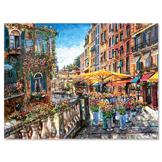 Vadik Suljakov, "Rue Felicien" Hand Embellished Limited Edition Publisher's Proof on Canvas, Numbered Inverso and Hand Signed with Letter of Authenticity.