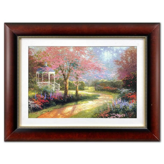 Thomas Kinkade (1958-2012), "Morning Dogwood" Framed Limited Edition Lithograph, Numbered and Signed with Letter of Authenticity