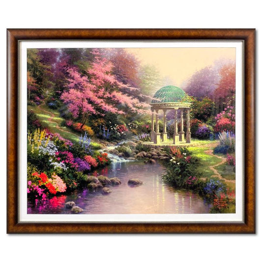 Thomas Kinkade (1958-2012), "Pools of Serenity" Framed Limited Edition Lithograph, Numbered and Signed with Letter of Authenticity.