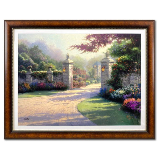 Thomas Kinkade (1958-2012), "Summer Gate" Framed Limited Edition Lithograph, Numbered and Signed with Letter of Authenticity.