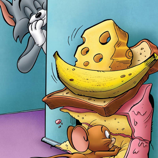 Tom and Jerry, Hidin the Cheese Numbered Limited Edition Giclee with Certificate of Authenticity.