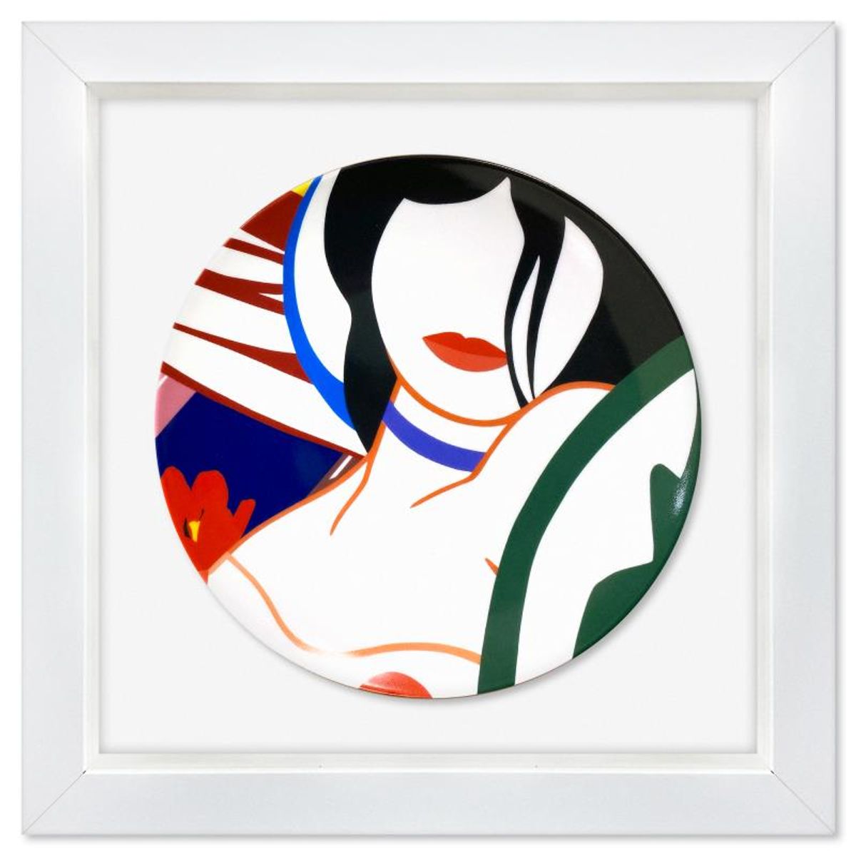 Tom Wesselmann (1931-2004), "Vivienne (1985)" Framed Limoges Porcelain Plate.