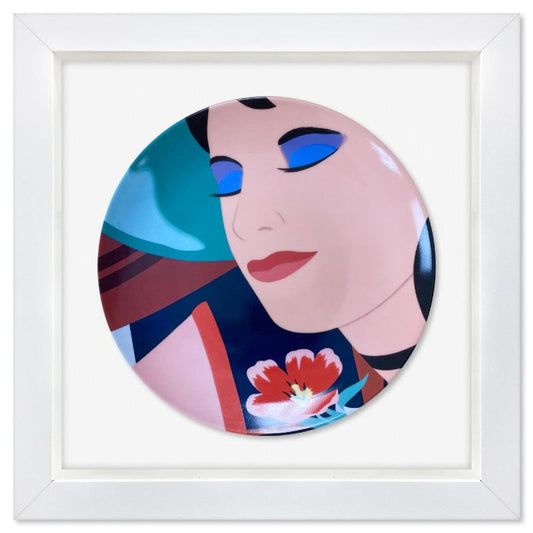 Tom Wesselmann (1931-2004), "Cynthia in Bedroom (1981)" Framed Limoges Porcelain Plate.