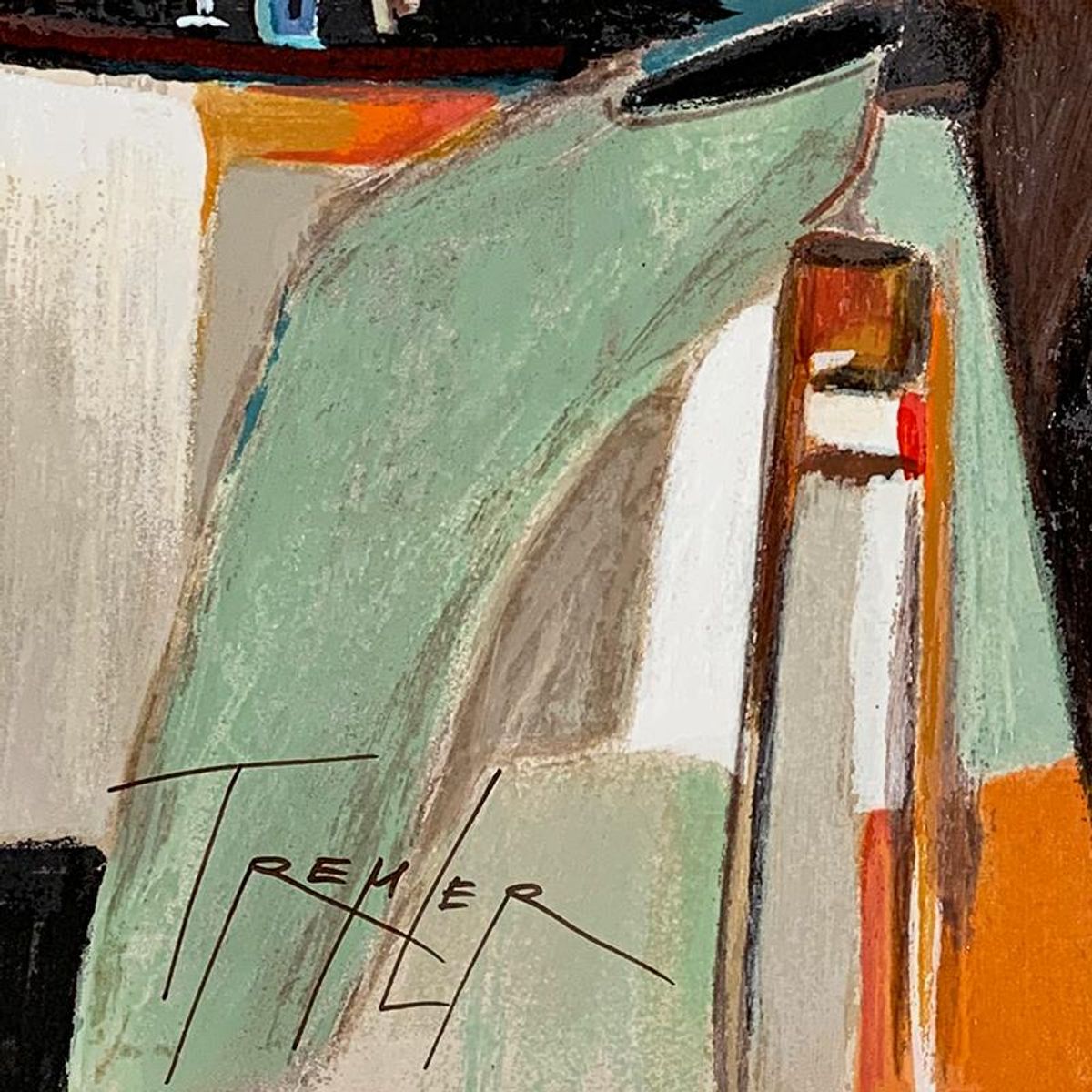 Yuri Tremler, "Evening Out" Limited Edition Serigraph, Numbered and Hand Signed with Letter of Authenticity.