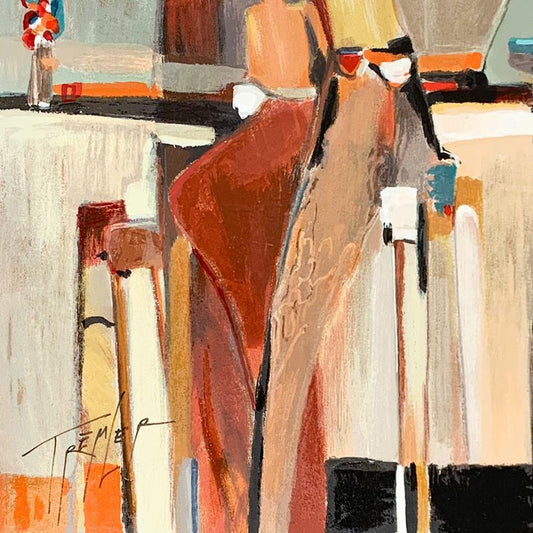 Yuri Tremler, "Girlfriends" Limited Edition Serigraph, Numbered and Hand Signed with Letter of Authenticity.