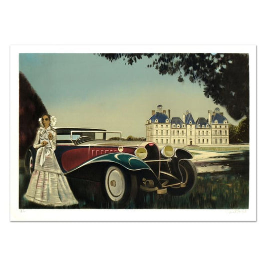 Robert Vernet Bonfort, "The Car" Limited Edition Lithograph, Numbered and Hand Signed.