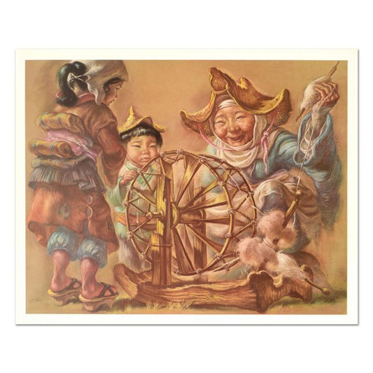 Virginia Dan (1922-2014), "Spinning Wheel" Limited Edition Lithograph, Numbered and Hand Signed with Letter of Authenticity.
