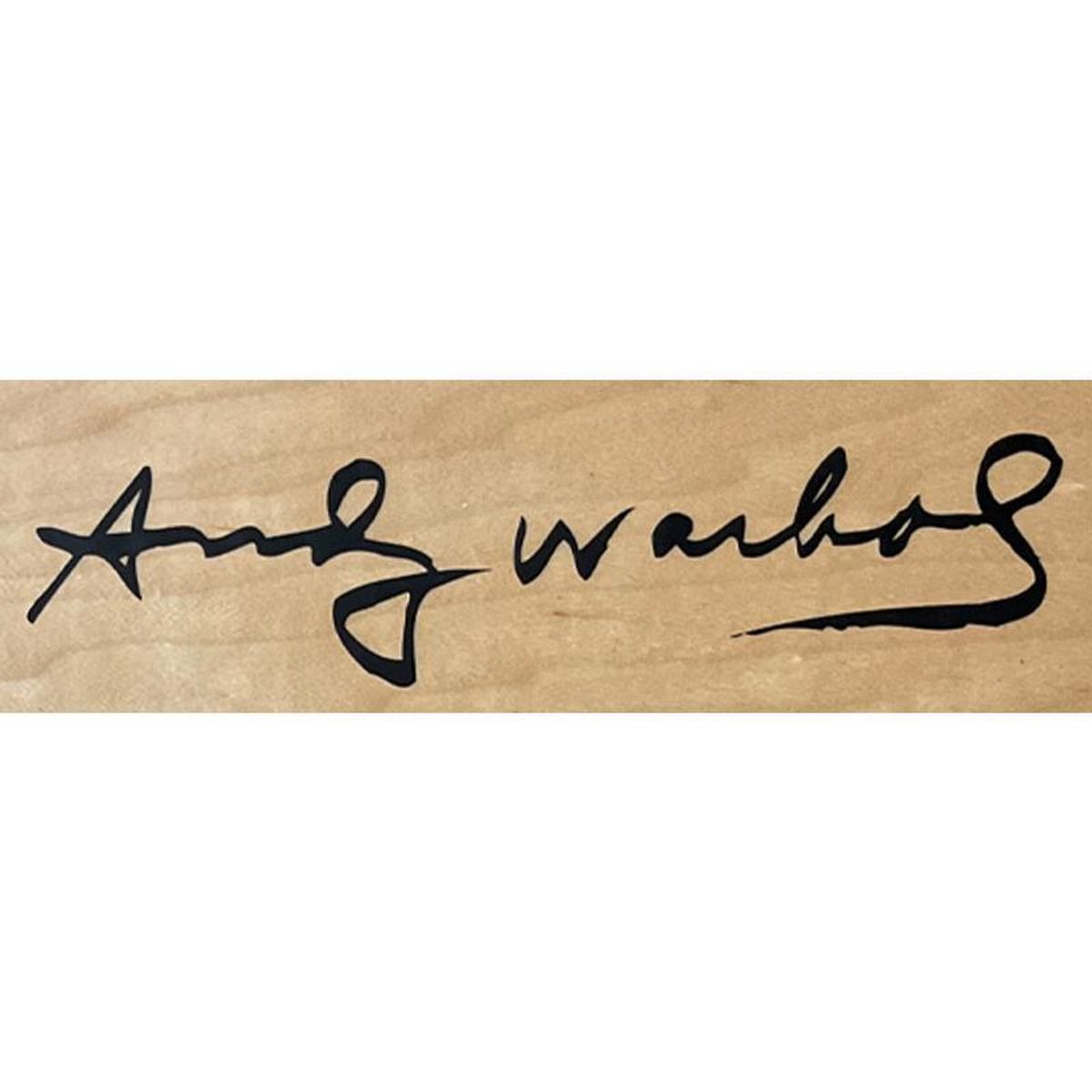 Warhol (1928-1987), "Flowers - Lime/Orange" Framed Limited Edition Skateboard Triptych, Numbered and Plate Signed with Letter of Authenticity.