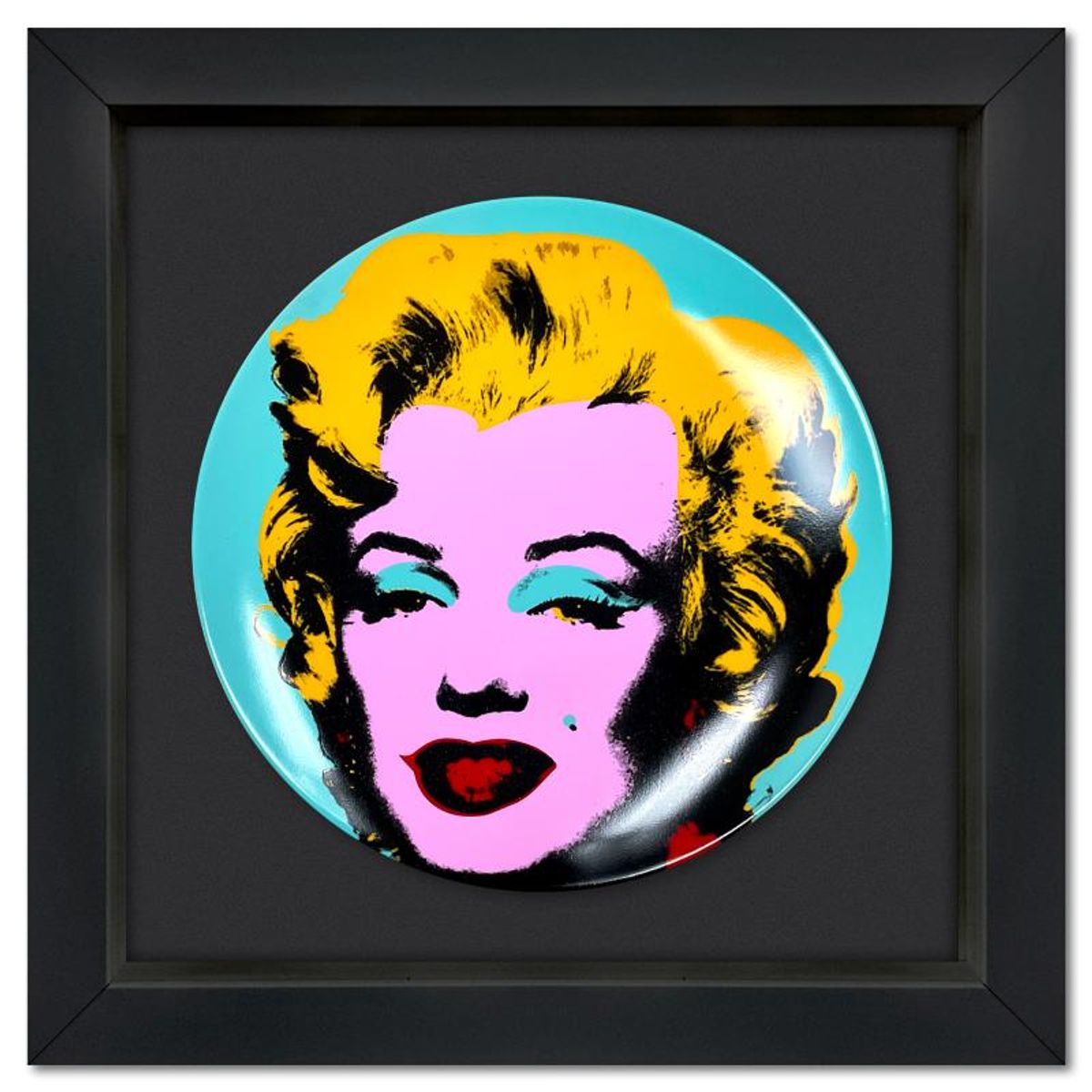 Andy Warhol (1928-1987), "Marilyn (Blue)" Framed Limoges Porcelain Plate.