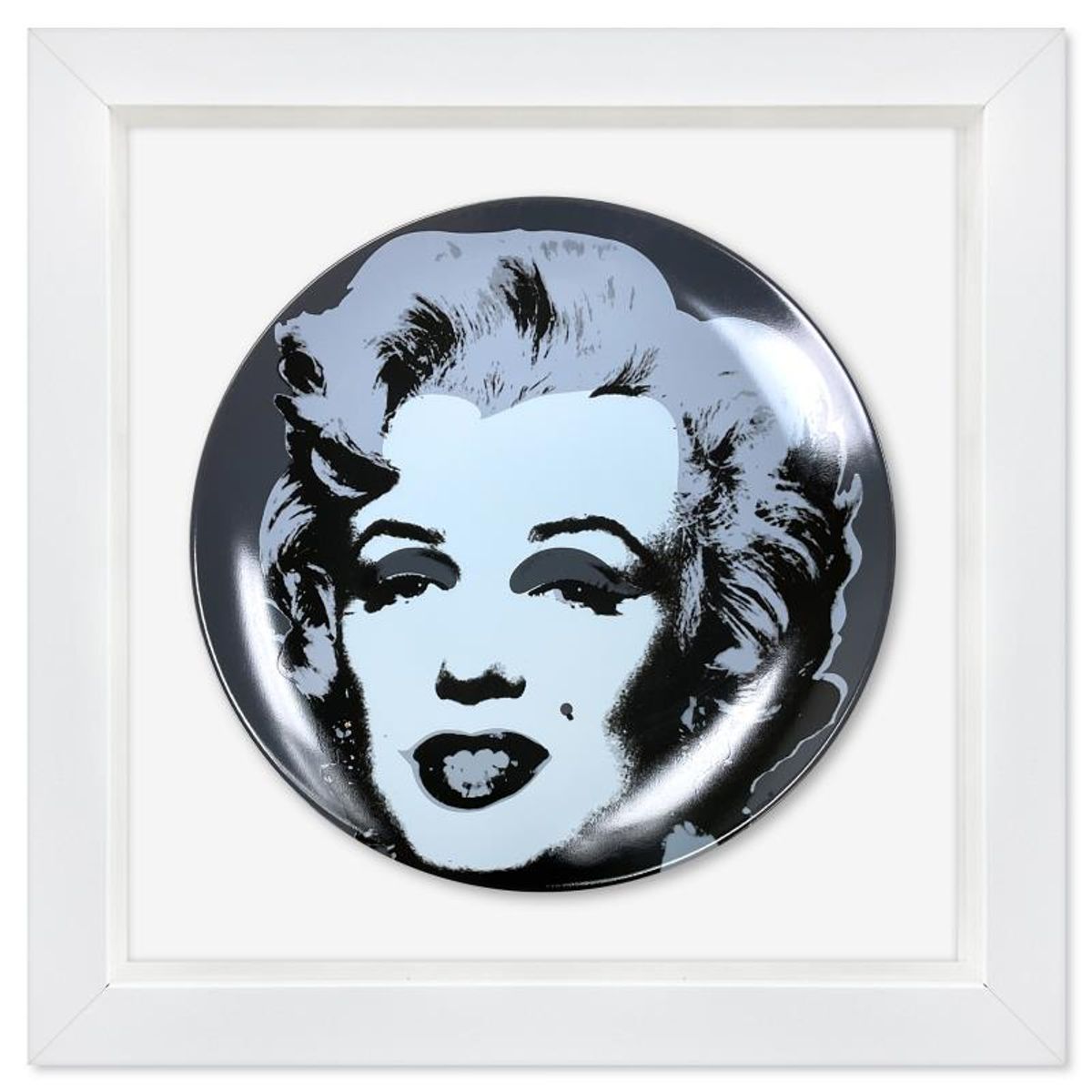 Andy Warhol (1928-1987), "Marilyn (Black)" Framed Limoges Porcelain Plate.