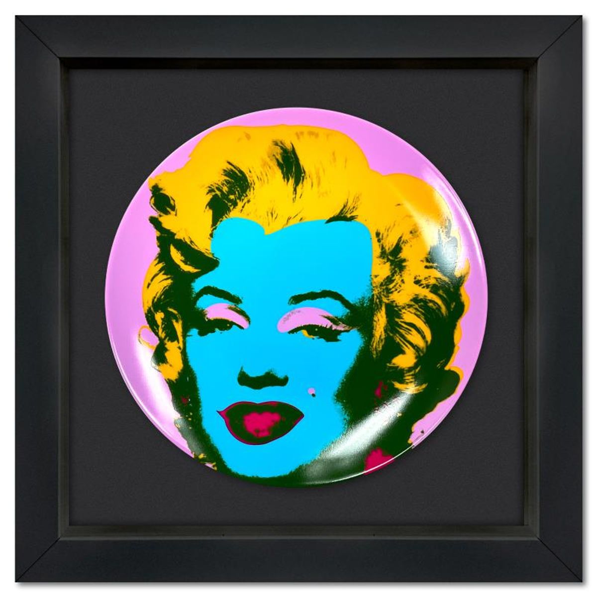 Andy Warhol (1928-1987), "Marilyn (Purple)" Framed Limoges Porcelain Plate.