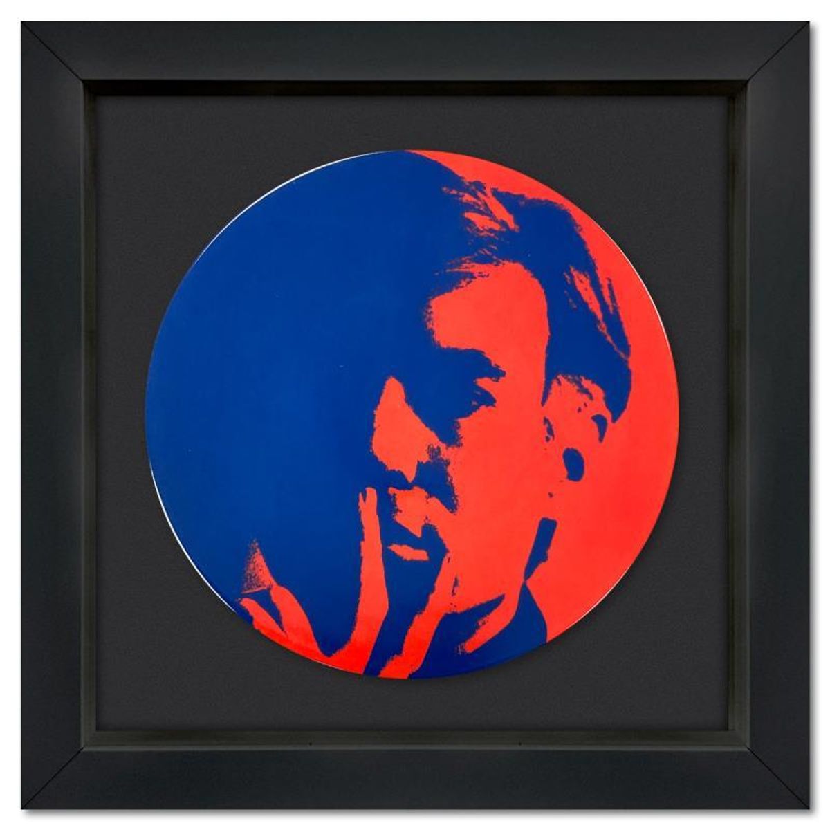 Andy Warhol (1928-1987), "Self Portrait (Red)" Framed Limoges Porcelain Plate.