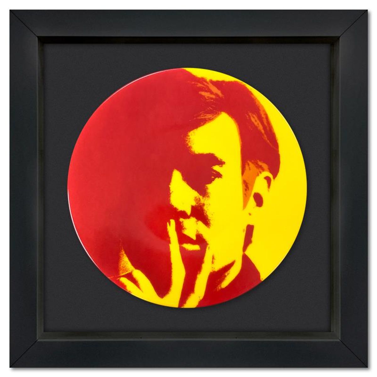 Andy Warhol (1928-1987), "Self Portrait (Yellow)" Framed Limoges Porcelain Plate.