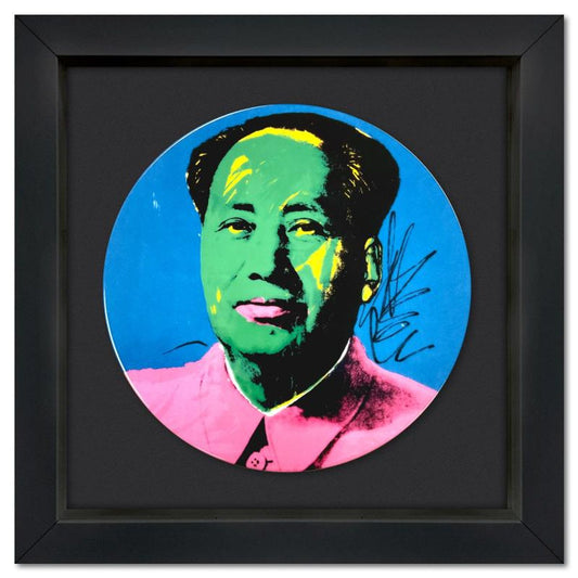 Andy Warhol (1928-1987), "MAO (Pink Jacket)" Framed Limoges Porcelain Plate.