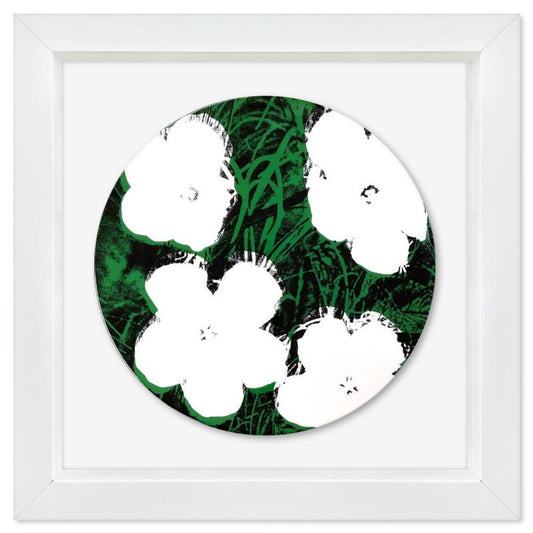 Andy Warhol (1928-1987), "White Flower" Framed Limoges Porcelain Plate.