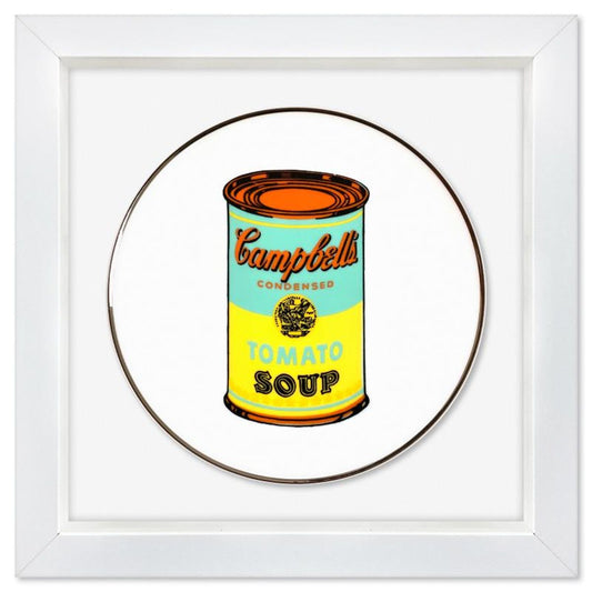 Andy Warhol (1928-1987), "Campbell (Blue/Yellow)" Framed Limoges Porcelain Plate.