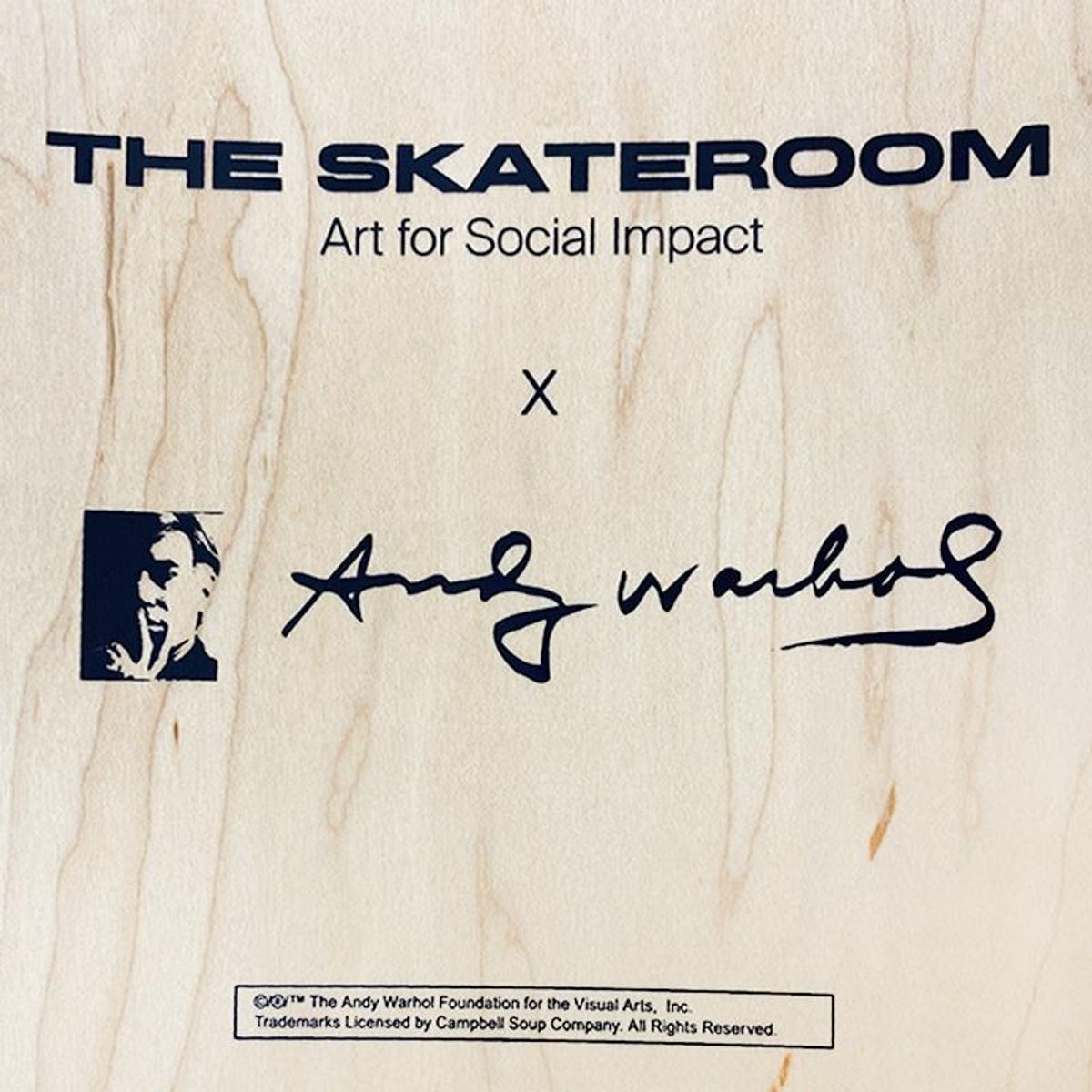 Andy Warhol (1928-1987), "Soup Can (Peach)" Framed Skateboard, Plate Signed with Letter of Authenticity.