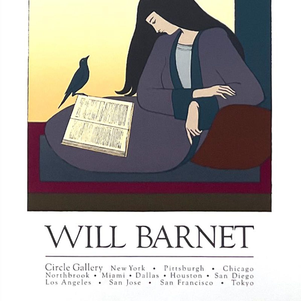Will Barnet (1911-2012), "The Caller" Collectible Vintage Exhibit Lithograph (21" x 50") with Letter of Authenticity.