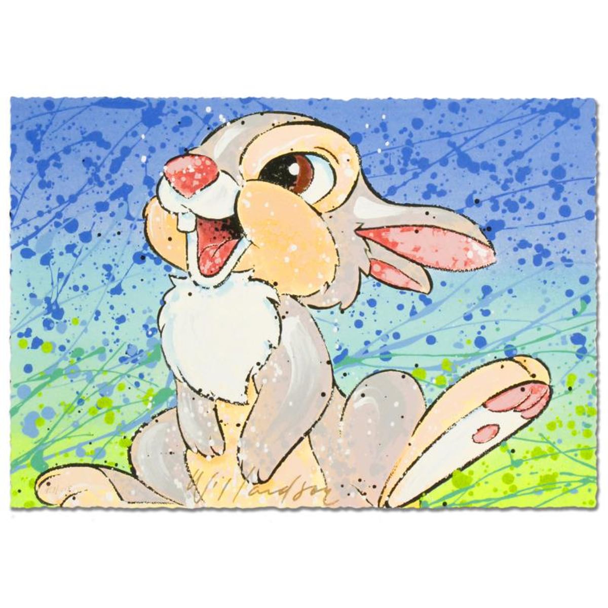 David Willardson, "Thay Thumpin Nice" Hand Signed Limited Edition Disney Serigraph with Letter of Authenticity.