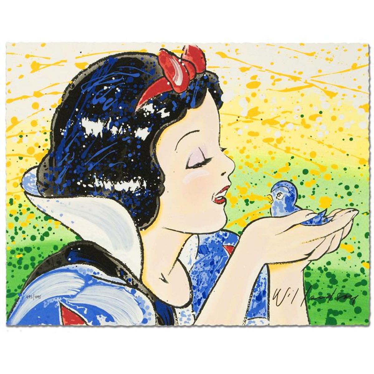 David Willardson, "A Fine Feathered Friend" Hand Signed Limited Edition Disney Serigraph with Letter of Authenticity.