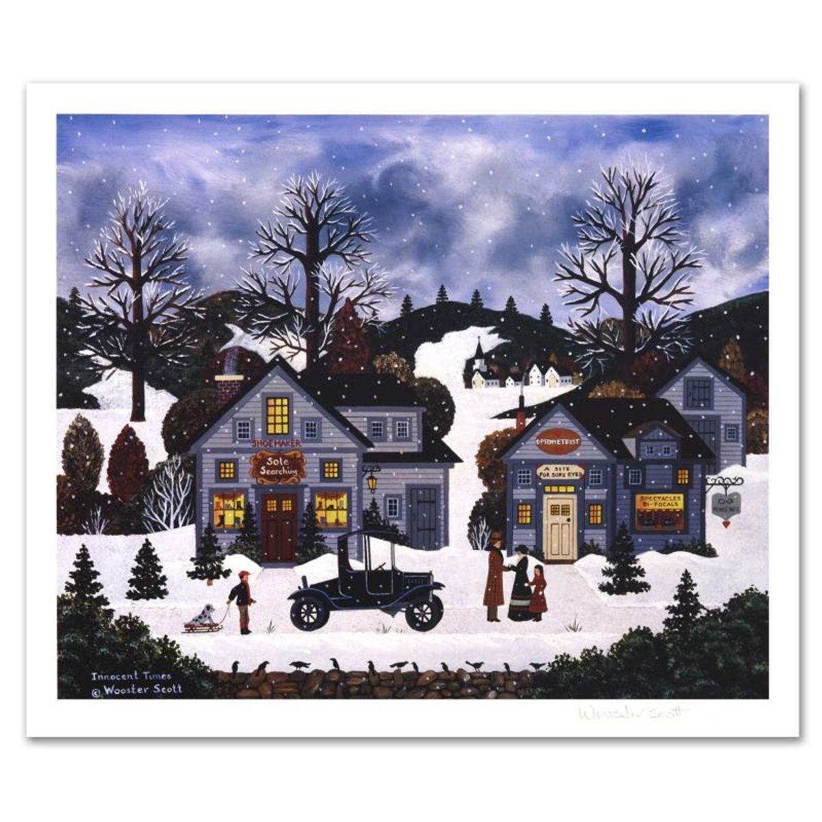Jane Wooster Scott, "Innocent Times" Hand Signed Limited Edition Lithograph with Letter of Authenticity.