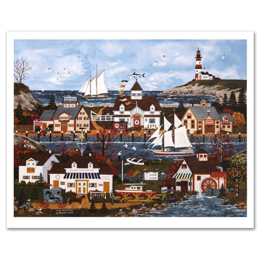 Jane Wooster Scott, "Lure of the Sea" Hand Signed Limited Edition Lithograph with Letter of Authenticity.