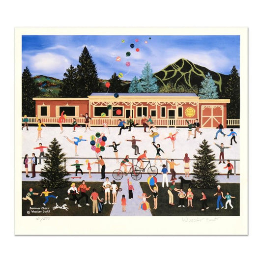 Jane Wooster Scott, "Summer Cheer" Hand Signed Limited Edition Lithograph with Letter of Authenticity.