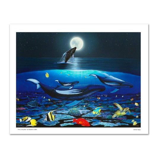 The Living Sea Limited Edition Giclee on Canvas by Renowned Artist Wyland, Numbered and Hand Signed with Certificate of Authenticity.