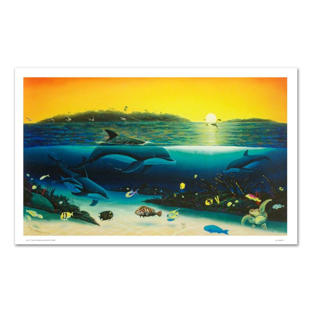 Warm Tropical Waters Limited Edition Giclee on Canvas (43" x 26") by Renowned Artist Wyland, Numbered and Hand Signed with Certificate of Authenticity.