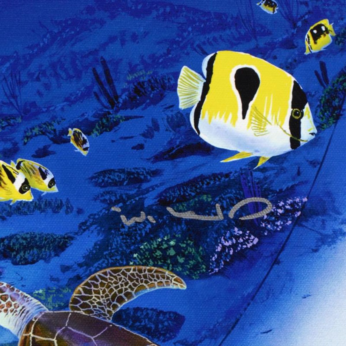 Sea of Life Limited Edition Giclee on Canvas by renowned artist WYLAND, Numbered and Hand Signed with Certificate of Authenticity.