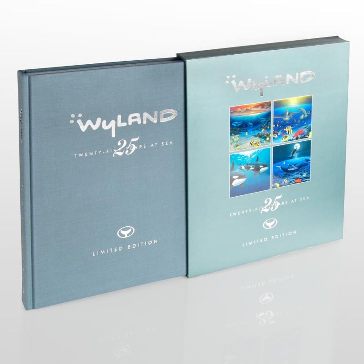 Wyland: 25 Years at Sea (2006) Limited Edition Collector's Fine Art Book by John Yow, with Preface by World-Renowned Artist Wyland. With Numbered, Hand Signed and Thumb-Printed Vellum Front P