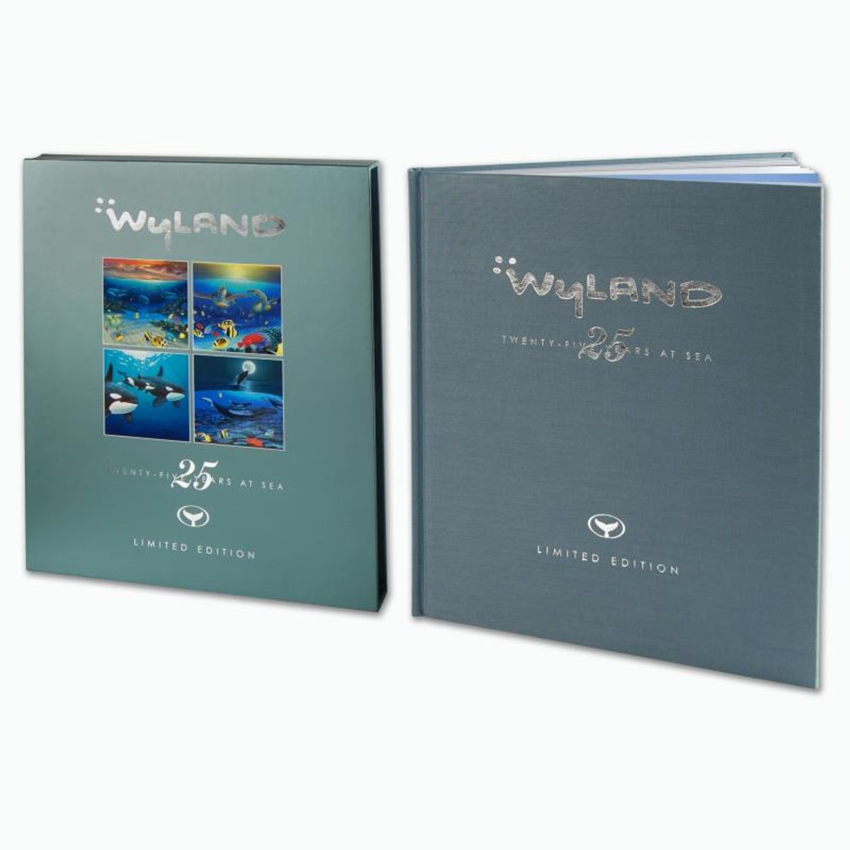 Wyland: 25 Years at Sea (2006) Limited Edition Collector's Fine Art Book by John Yow, with Preface by World-Renowned Artist Wyland. With Numbered, Hand Signed and Thumb-Printed Vellum Front P