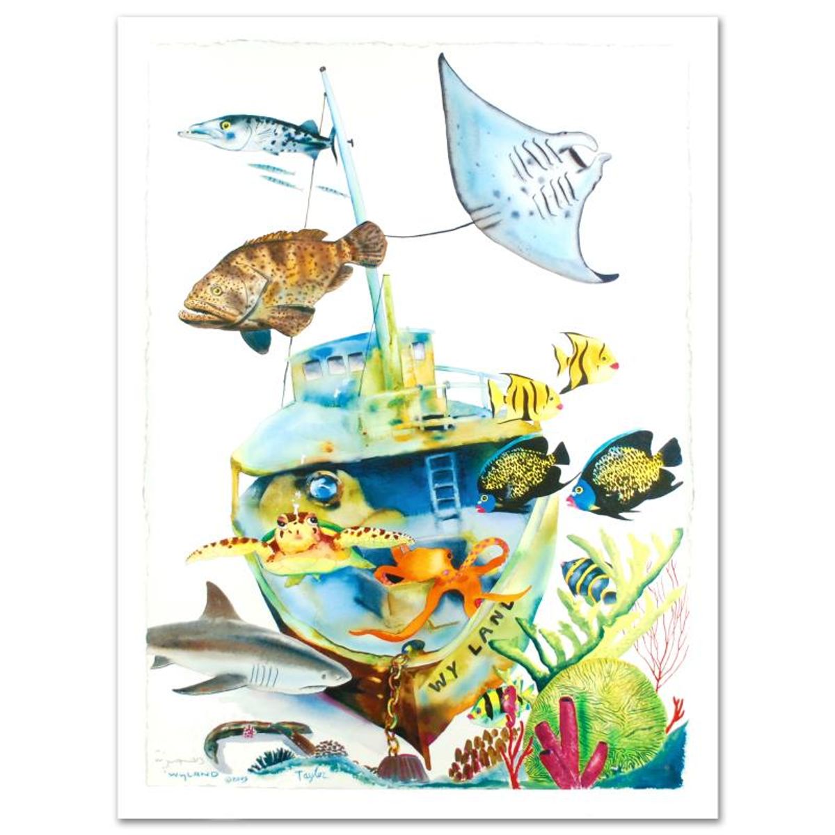 Wy Land Limited Edition Giclee on Canvas (29.5" x 41.5") by Wyland, Numbered and Hand Signed by Wyland, with Certificate of Authenticity.