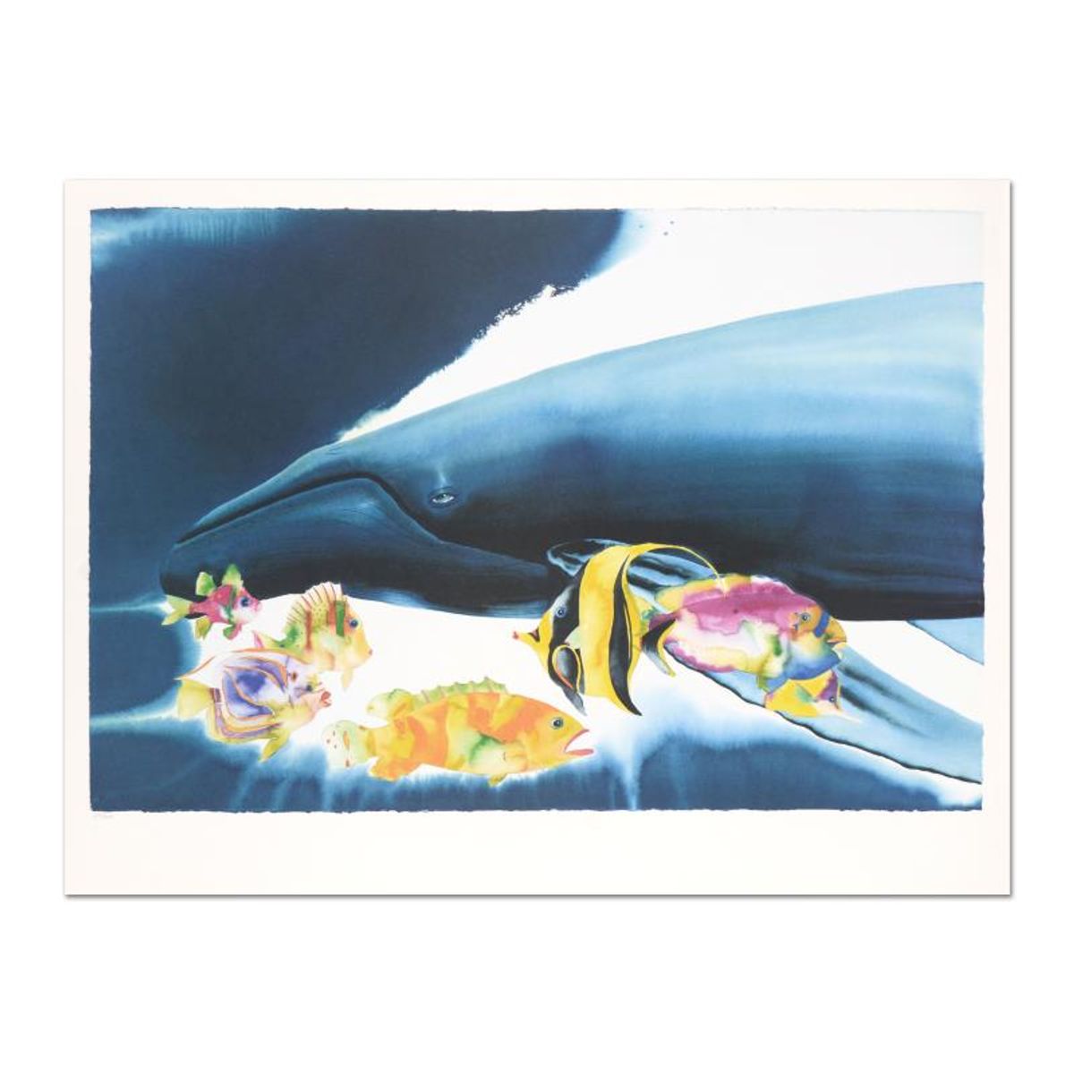 I Want To Dive Into Your Ocean (Diptych) Limited Edition Lithograph (62" x 21") by Wyland and Tracey Taylor, Numbered and Hand Signed with Certificate of Authenticity.