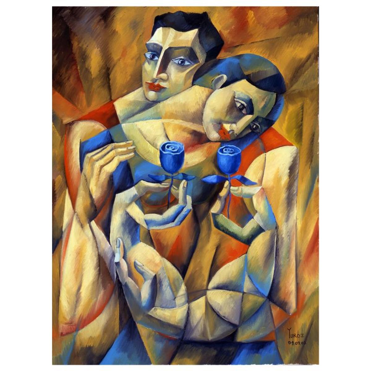 Yuroz, "The Preservation Of Love" Hand Signed Limited Edition Serigraph on Canvas with Certificate of Authenticity.