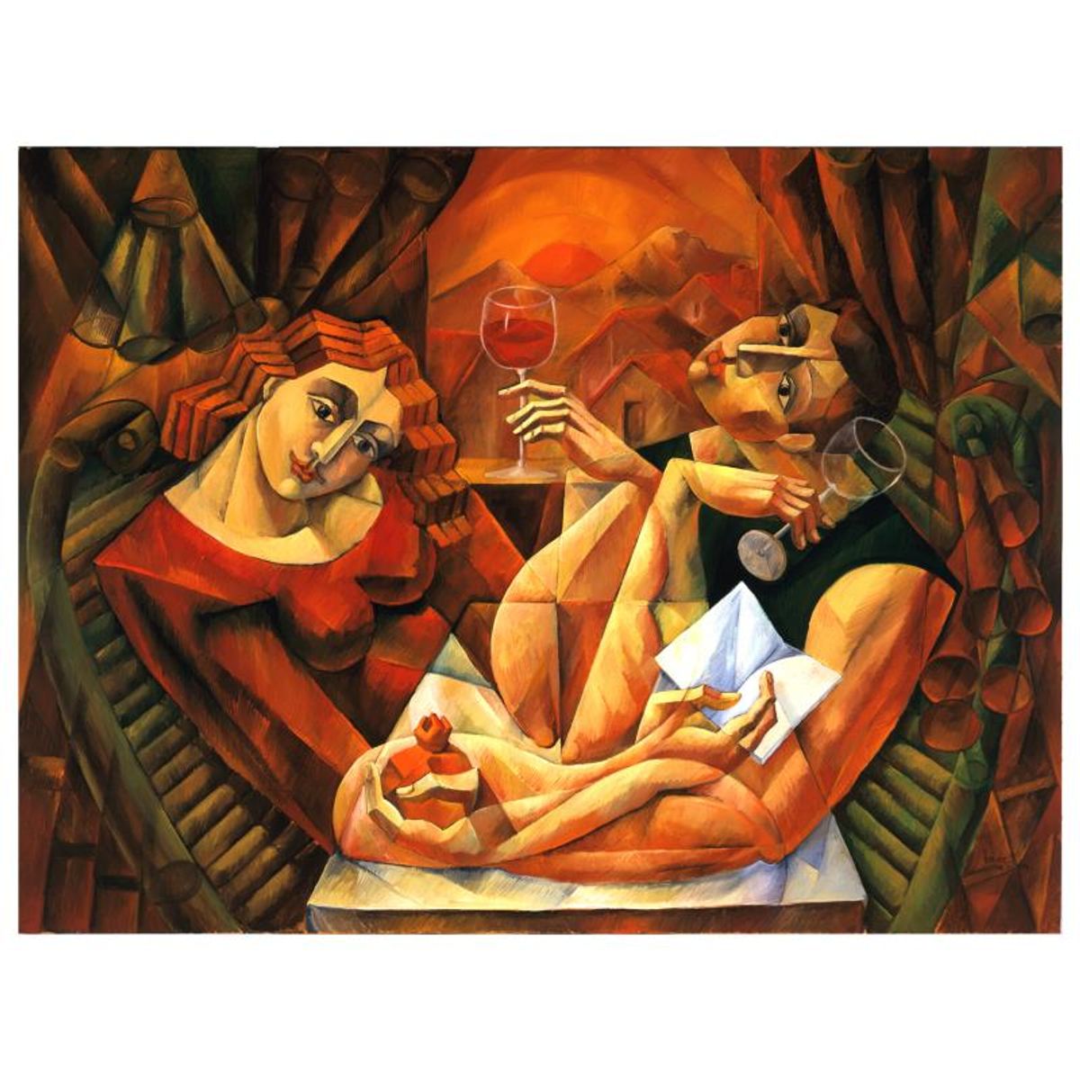 Yuroz, "Before Sunset" Hand Signed Limited Edition Serigraph on Canvas with Certificate of Authenticity.