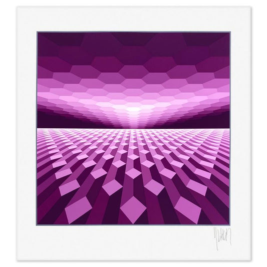 Yvaral, "Horizon II" Limited Edition Serigraph, Numbered and Hand Signed with Letter of Authenticity