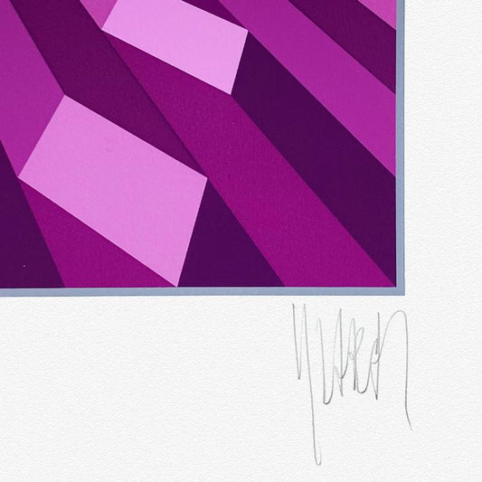 Yvaral, "Horizon II" Limited Edition Serigraph, Numbered and Hand Signed with Letter of Authenticity