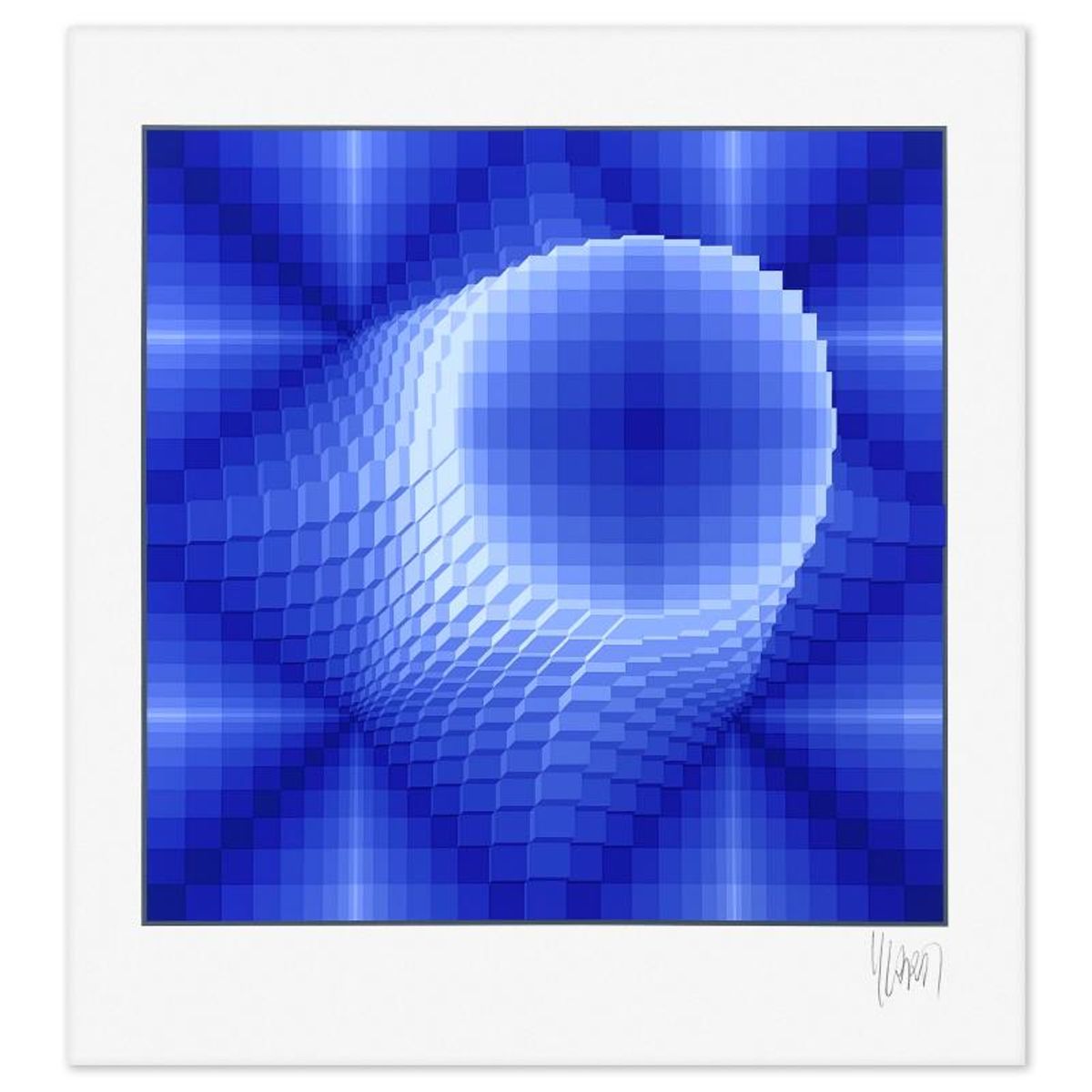 Yvaral, "Forme Ronde" Limited Edition Serigraph, Numbered and Hand Signed with Letter of Authenticity