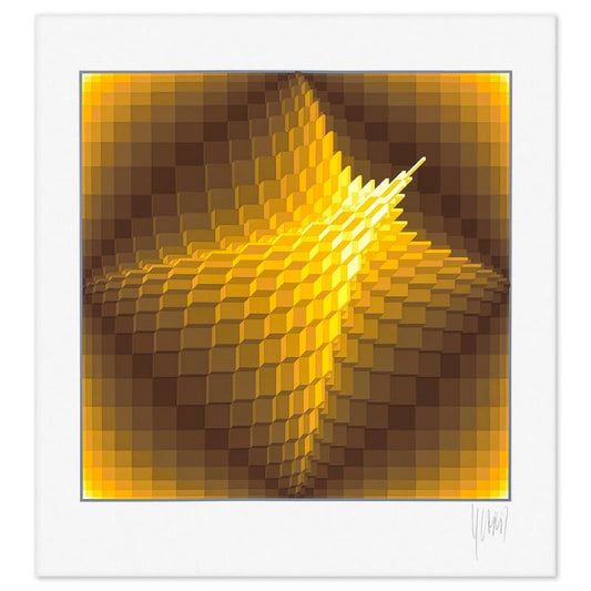 Yvaral, "Star" Limited Edition Serigraph, Numbered and Hand Signed with Letter of Authenticity
