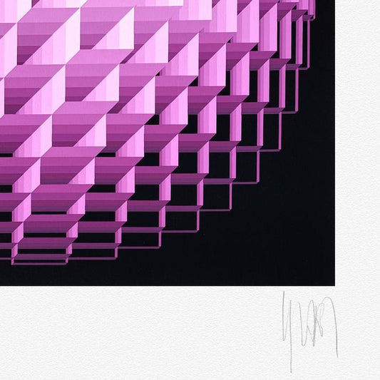 Yvaral, "Sphere" Limited Edition Serigraph, Numbered and Hand Signed with Letter of Authenticity