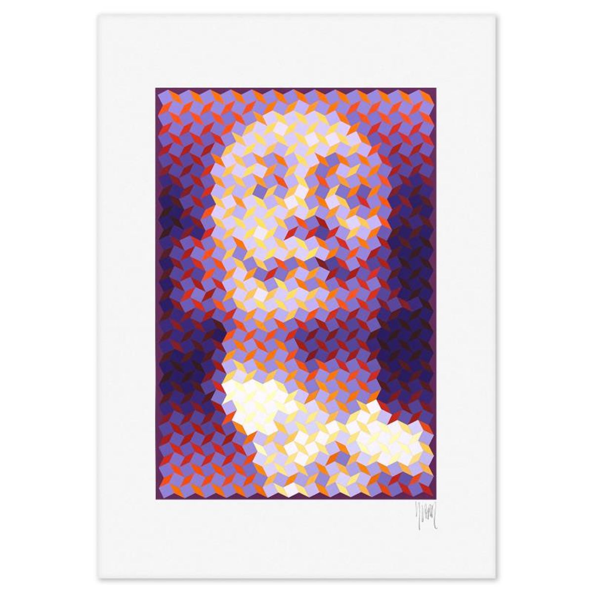 Yvaral, "Faces Of Dali 6" Limited Edition Serigraph, Numbered and Hand Signed with Letter of Authenticity