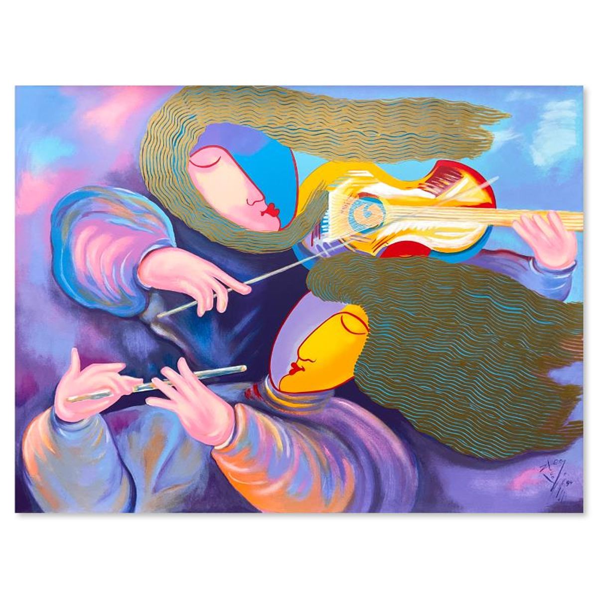 Lun Zen, "Musical Taste" Limited Edition Printer's Proof, Numbered and Hand Signed with Letter of Authenticity.