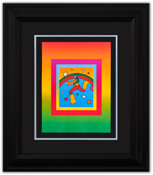 Peter Max- Original Lithograph "Cosmic Jumper on Blends"