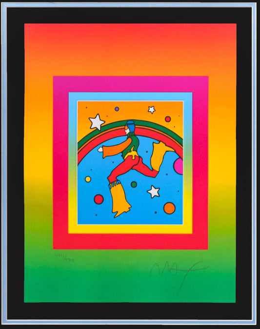 Peter Max- Original Lithograph "Cosmic Jumper on Blends"